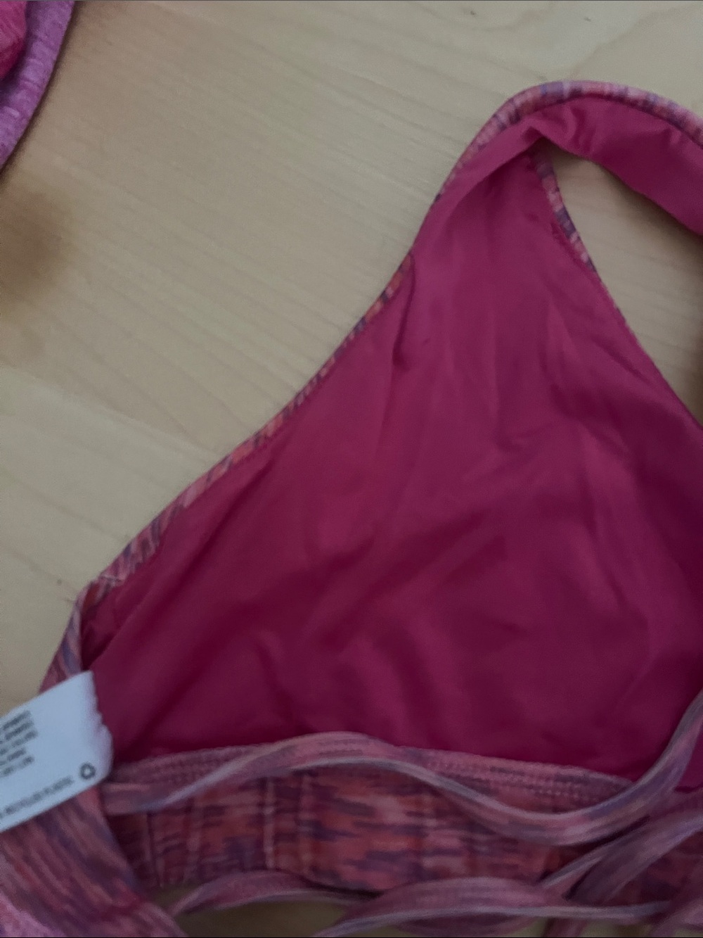 7/$20 Mossimo Supply Co. Pink Space-Dye Strappy Back Sports Bra - Picture 4 of 4